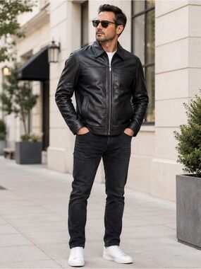 Decrum Genuine Leather Black Jacket XXL NWT Quilted Lined